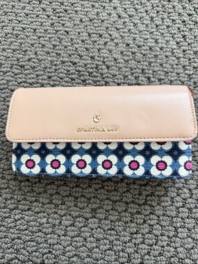 Spartina 449 Pink and Navy Floral Calhoun Jane Convertible Crossbody
